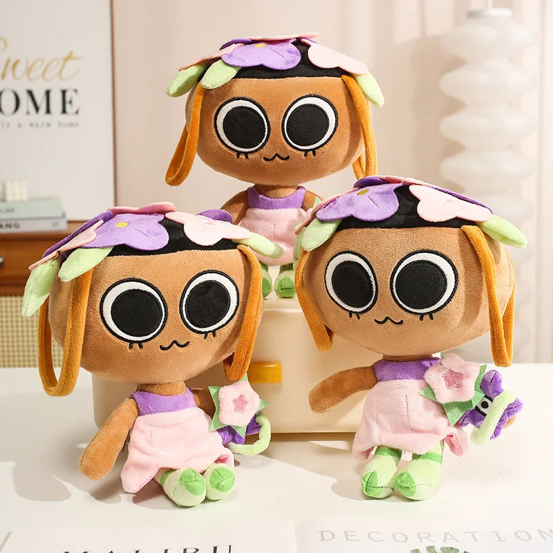 Adorable Dandy World Game Character Plush Clock Pumpkin Strawberry Transform Image Stuffed Doll Home Decro