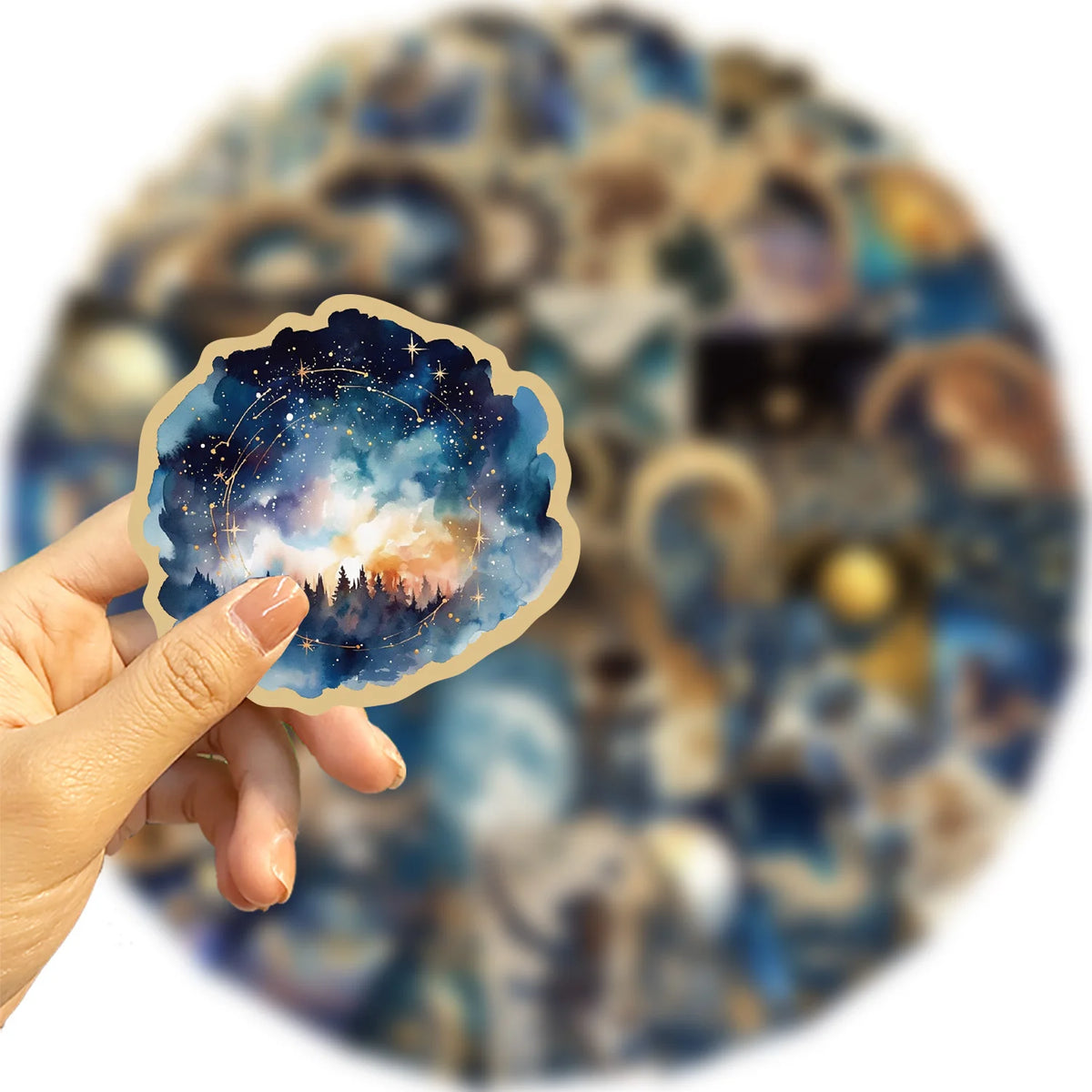 50pcs Retro Astronomy Universe Planets Stickers for Suitcase Phone Notebook Galaxy Moon Astrology Aesthetic Decals Sticker
