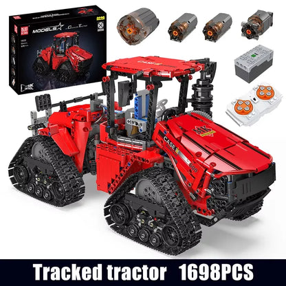 Mould King 18020 Technical Car Toys The APP RC MOC-35270 Pneumatic Crawler Tractor Building Block Brick Kids Christmas Gift