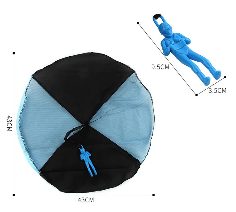 1pcs Hand Throwing Parachute Outdoor Funny Toys Game Play Toys for gift Parachute Sport with Mini Soldier Toys