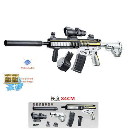 M416 Classic Manual Rear-Pull Mode Toy Gun with Large Magazine That Can Fire Gel Balls, Outdoor Toy for Boys, Holiday Gift, Christmas
