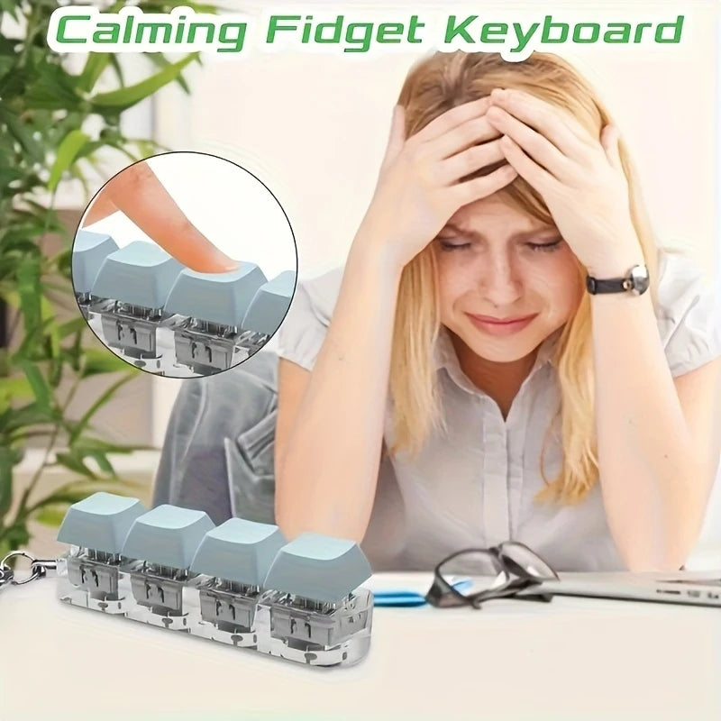 Random Color Keyboard Decompression Gadget, Fun Desktop Interactive Ornament, Office Stress Relief Prank Prop, Party Gift
