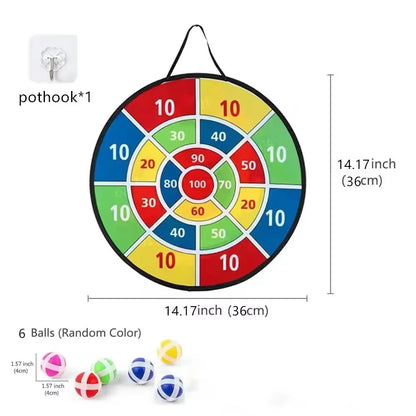 Sticky Ball Sports Toy Large Dart Target Plate Board Family Interactive Game Educational Arithmetic Indoor Outdoor Fun Party Pla