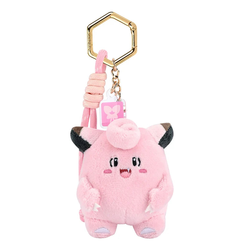 Original Anime Pokemon Kawaii Pikachu Keychain Gengar Mew Jigglypuff Mimikyu Stuffed Toy Cute Plush Keyring Doll Pendant Gift