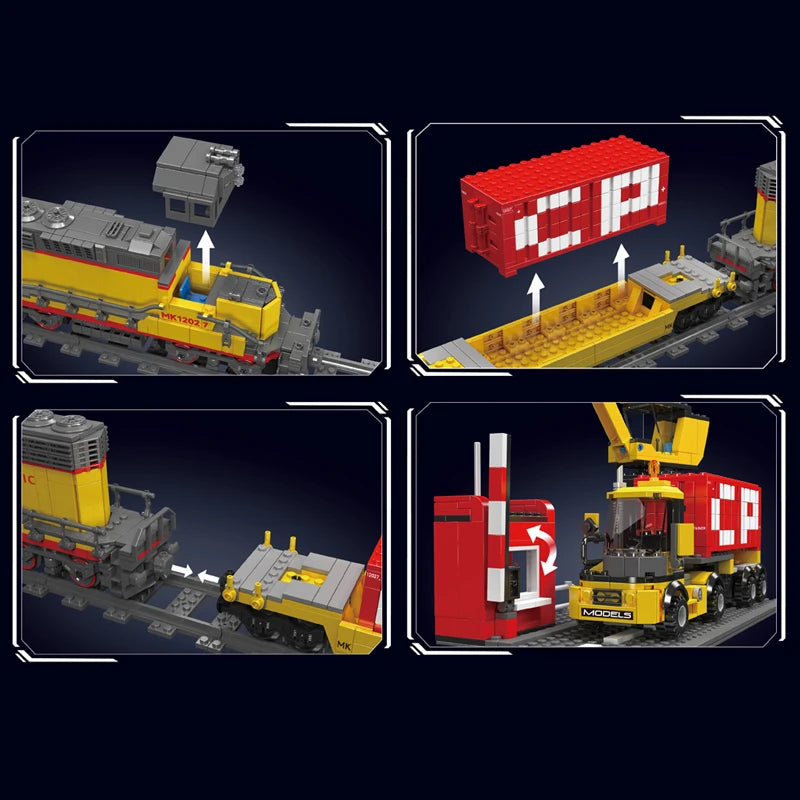 Mould King 12027 Technical Train Toys The Motorized EMD SD40-2 Diesel Locomotive Building Block Brick Set Kids Christmas Gift