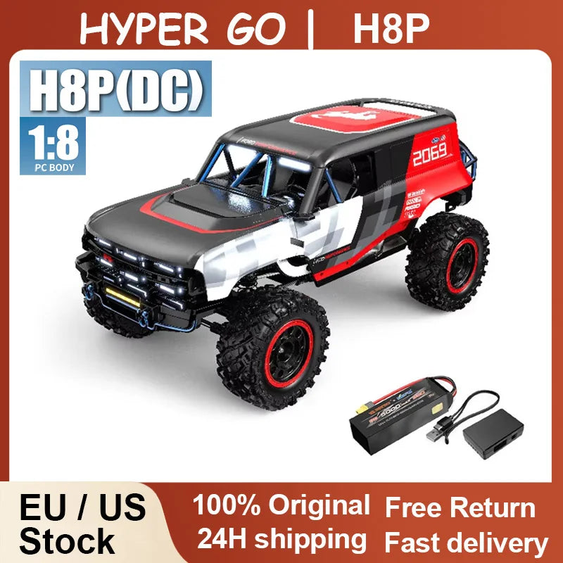 HYPER GO MJX H8P 1/8 4WD 3S Brushless Off Road Climbing Vehicle RC Remote Control Model Car Off-Road Children's Toys
