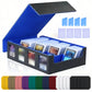 Card Storage Box, Holds 2400+ Single Sleeved Cards, Includes 4 Card Stoppers and 24 Card Dividers, Suitable for TCG Trading Card