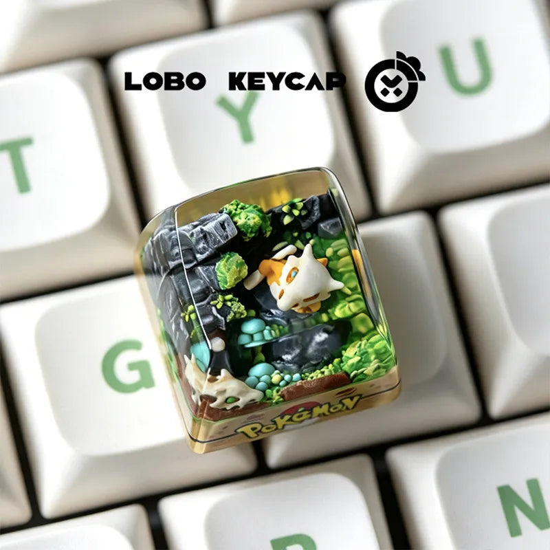 Pokemon Transparent Esc Keycap Keyboard Accessories Anime Cute Resin Shrink Drip Glue handmade Keycaps Anime Fans Gift