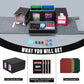 Kabinka Card Deck Box for MTG Commander, Holds 400+ Double-Sleeved Cards, 5 IN 1 Detachable Card Case with Dice Tray, Fits Magic/TCG Cards, 4 Magnetic Card Holders & Dividers (Colorful)