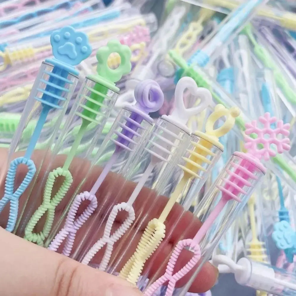 10Pcs/Set Bubble Machine Toys Colorful Bubble Empty Tube Kids Birthday Party Favor Carnival Gift School Prizes Random Color