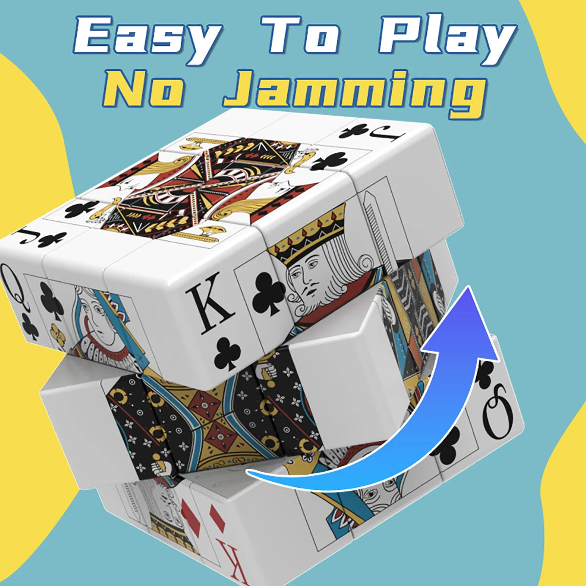 Magic Cube 3x3x3 3D UV poker JQK Color painting Stress Relief Puzzle Professional Smooth Speed Game Children's Toys Gifts