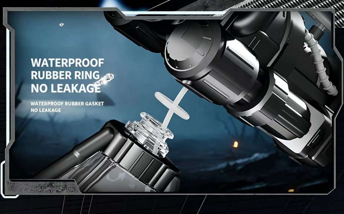 Gatling Rotating Electric Water Gun with Light-Up High Speed Continuous Shooting Powerful Water Blaster Summer Outdoor Toy