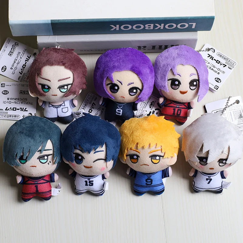 10cm Mini BLUE LOCK Plush Stuffed Doll Seishiro Nagi Isagi Yoichi Chigiri Bachira Meguru Doll Pendant Keychain Toy For Gift