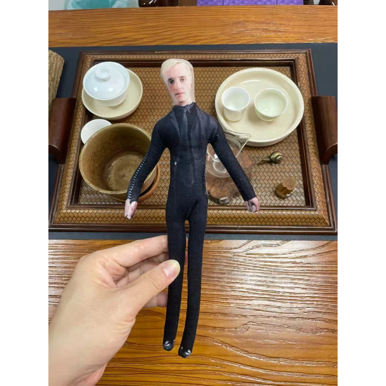 28cm Draco Malfoy Plushie with Skeleton Body Soft Stuffed Animal Toy for Fans Cute Kawaii Room Decoration Gift