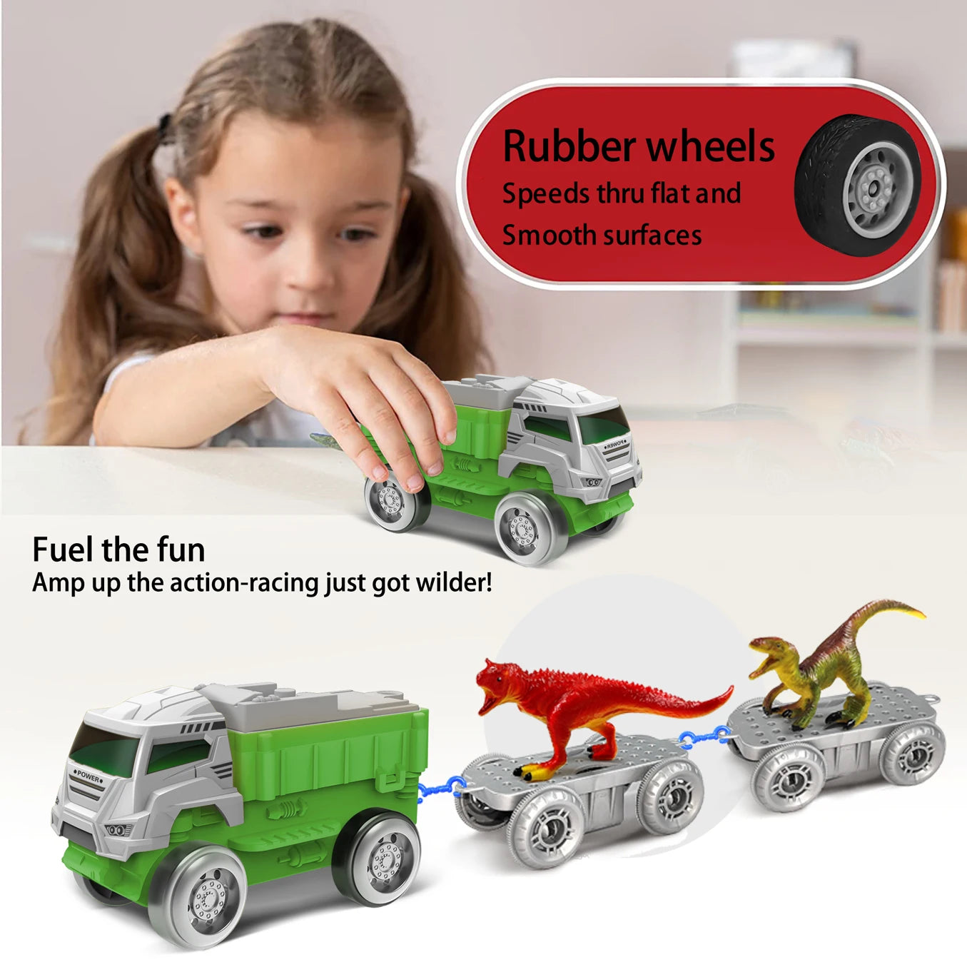 Magic Climbing Track Train Dinosaur World Road Race Flexible Track Car for Boys And Girls Aged 3-6 Birthday Gift
