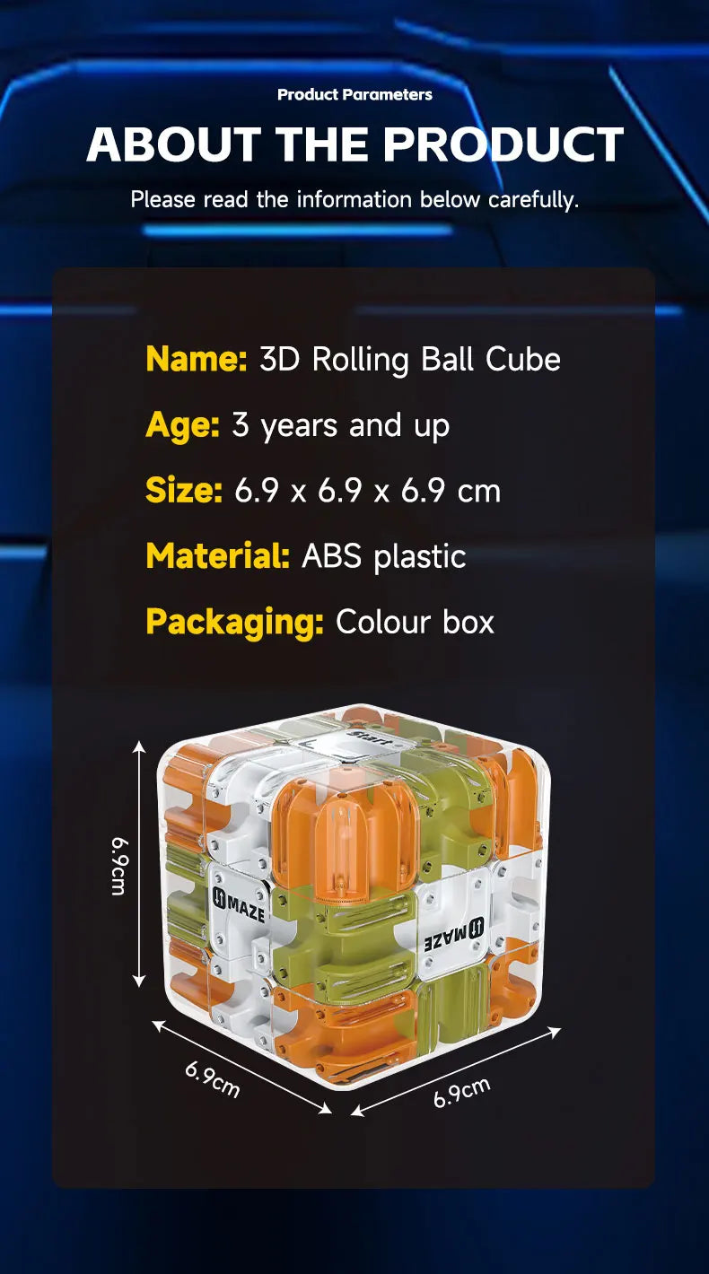 3D Maze Magic Cube Fidgeting Toys Kids Labyrinth Creative Puzzle Intelligence Cube Logical Thinking Anti Stress Educational Toys