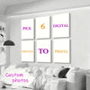 6pcs/set Custom Canvas Prints Photo Wall Art Personalized Poster for Family Life Pet Animal Birthdays Wedding Scenery Home Decor