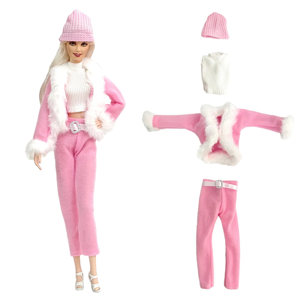 NK 1/6 Doll Princess Hot Sell Fashion Doll Dress Pink Suit For 11.5 Inch Doll Clothes Hat For 29CM Dolls Accessories Gift Toy JJ