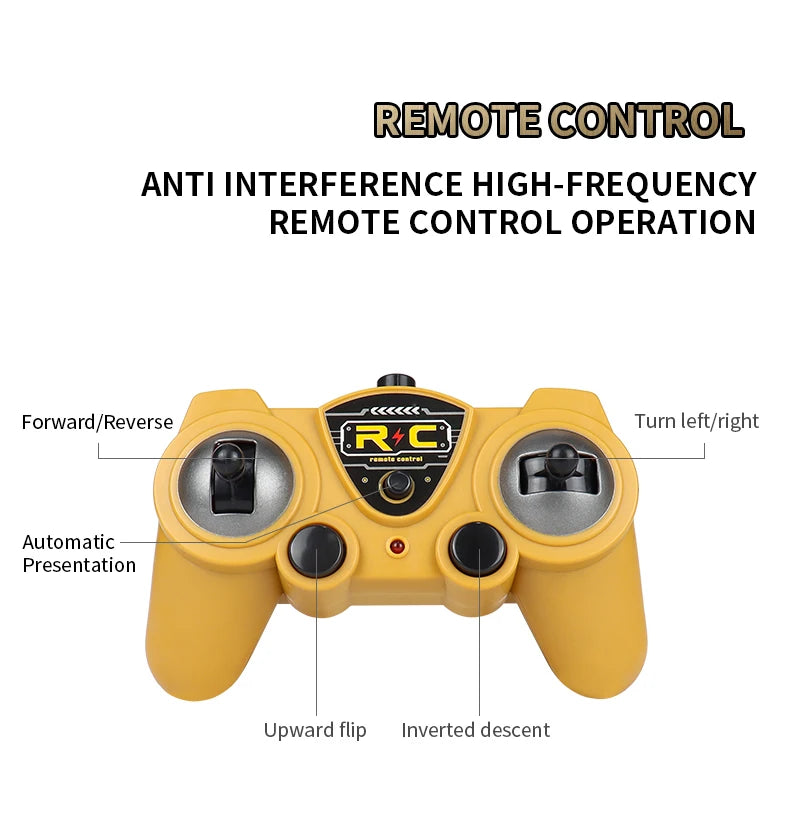 ZWN 2.4G Remote Control Excavator Dump Truck RC Model Car Toy Professional Alloy Plastic Simulation Construction Vehicle for Kid