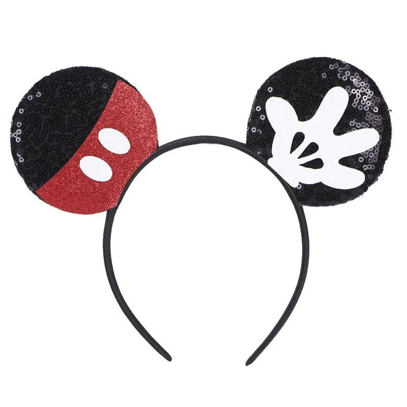 Mouse Ears Headhand for Girls Adults Cute Cartoon Party Cosplay Hair Accessories Sequin Bows Hairband Toys
