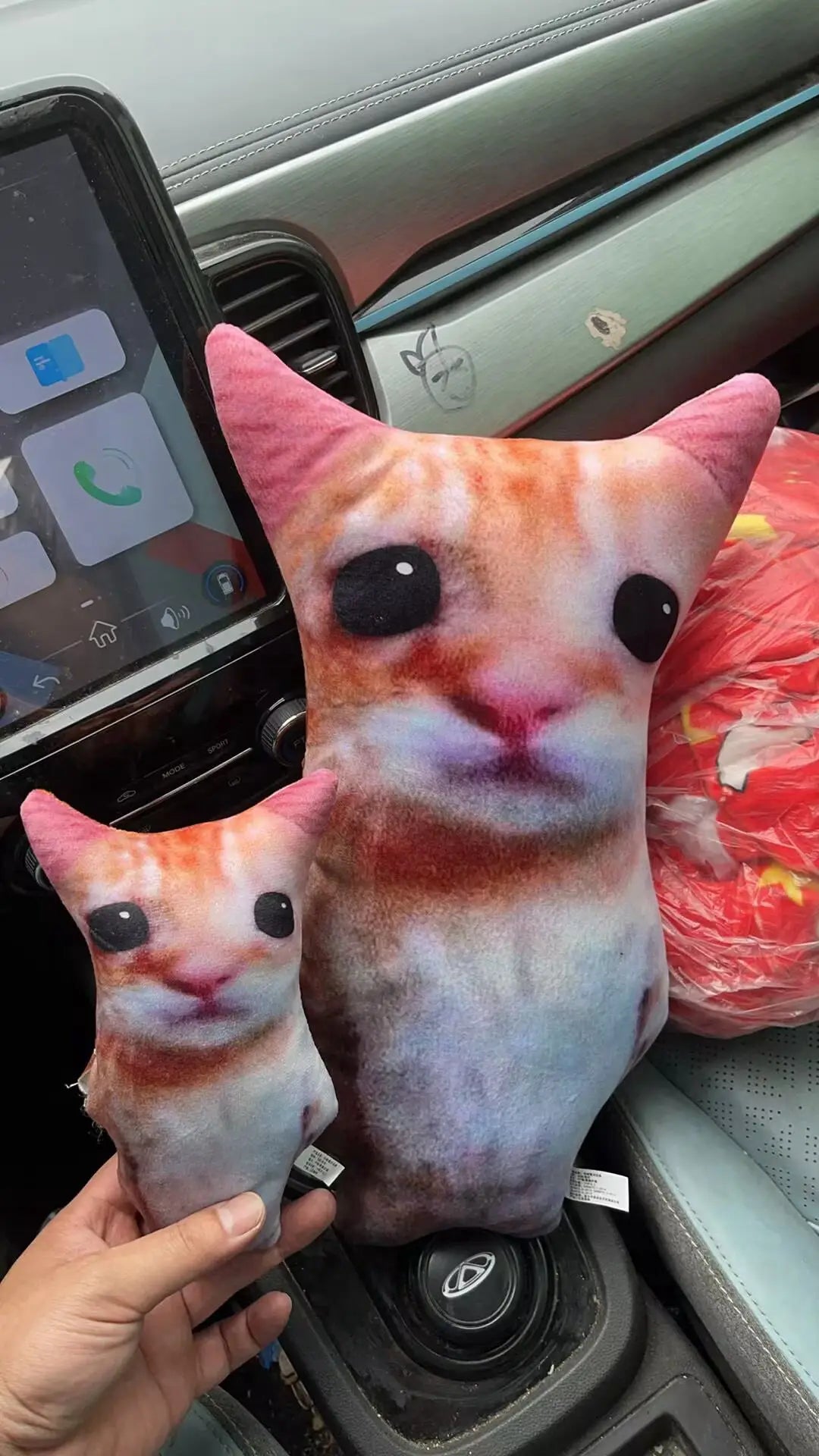 Cross-Border New Model El Gato Cat Plush Realistic Internet-Famous Paper Art Cat Plush Toy Doll