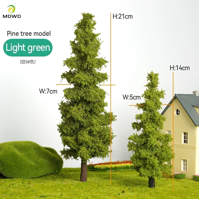 14/21cm Model Train Layout Wire Tree Model Simulation Tree Military Sand Table Material Handmade Diy Landscape Model Tree