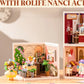 Rolife DIY Miniature House Kit Flavorful Ice Cream Super Creator Dollhouse 3D Puzzle Model Building Kit with LED for Desk Decor