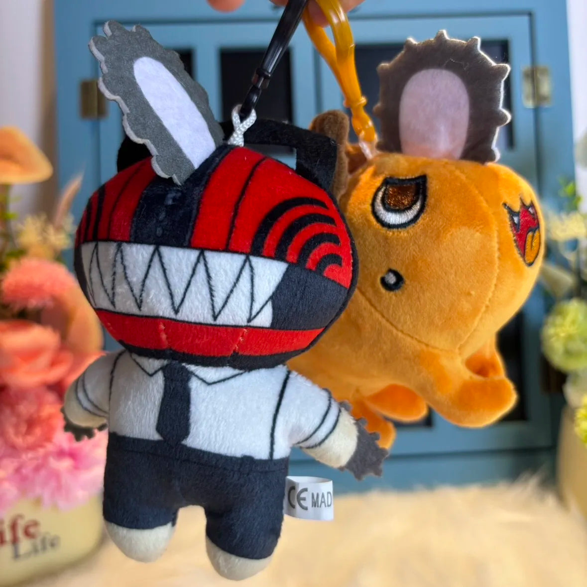 12cm Anime Chainsaw Man Dolls Plush Toy Cartoon Pochita Orange Dog Pillow Stuffed Soft Toy for Kids Birthday Gift