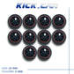 1/64 Wheels with Fixed Black Rubber Tires Six Spoke for Toy Model Diecast Cars Refitting Parts for MINIGT (5 Sets for 5 Cars)