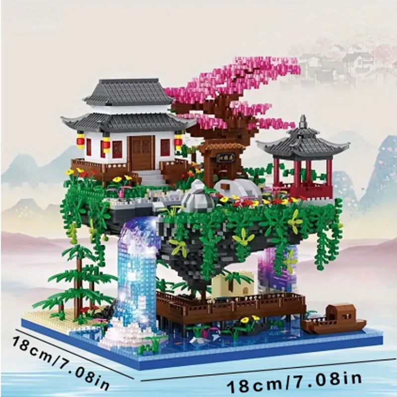 1680 Pieces, Taohuatan Building Block Toys, Creative Handmade Building Block Toys Assembly, Abs Material, Mixed Color Building B