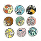 9 PCS Anime Enamel Pins Collect Kawaii Dinosaur Metal Cartoon Brooch Backpack Hat Bag Collar Lapel Badges
