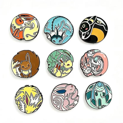 9 PCS Anime Enamel Pins Collect Kawaii Dinosaur Metal Cartoon Brooch Backpack Hat Bag Collar Lapel Badges