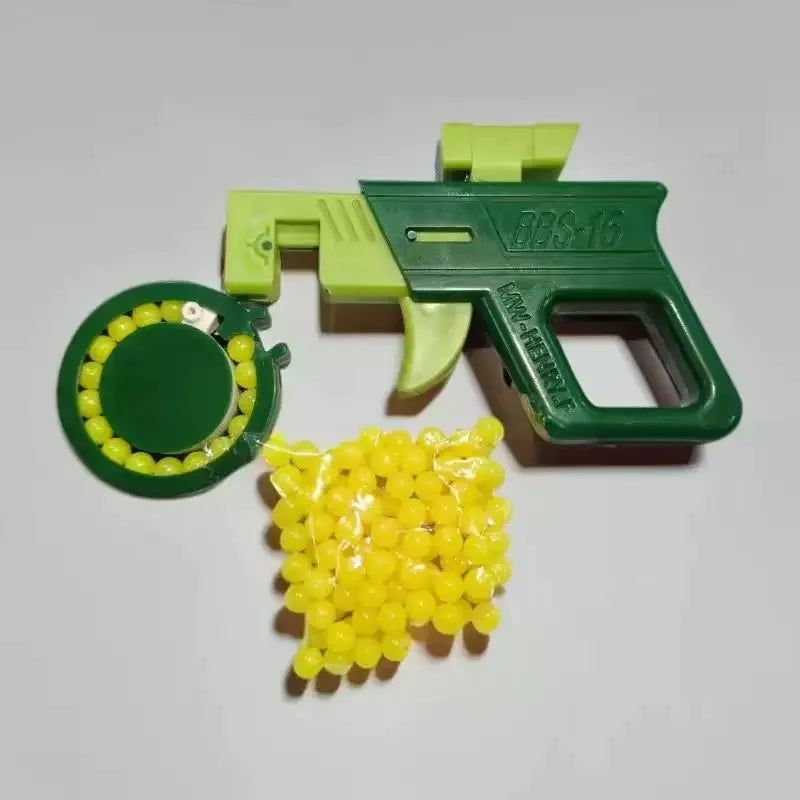 Plastic Ball Shooting Toy Gun Safe Non Harmful Projectile Fidget Toy for Kids Outdoor Play and Stress Relief Gift