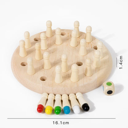 Kids Wooden Memory Match Stick Chess Fun Color Game Board Puzzles Montessori Cognitive Learning Educational Toys For Children