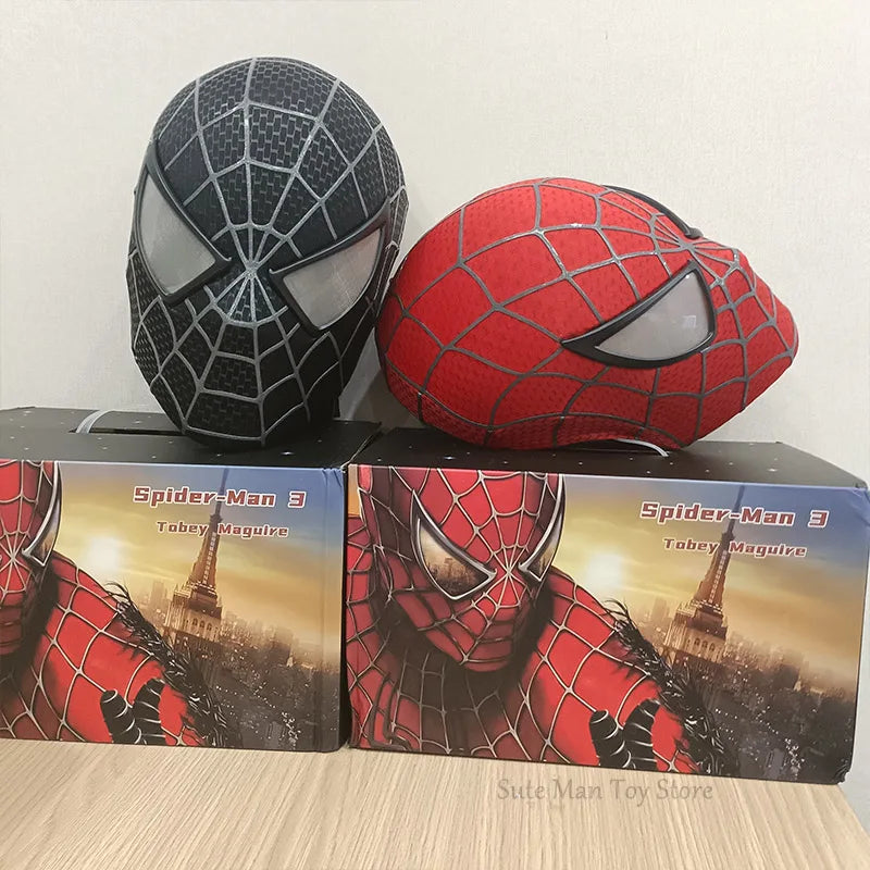 Hottoys Marvel 1:1 Tobey Mask 3D Cosplay Mask Faceshell Mascara Detachable Lenses Costumes Helmet Halloween Gift Ornament Toy
