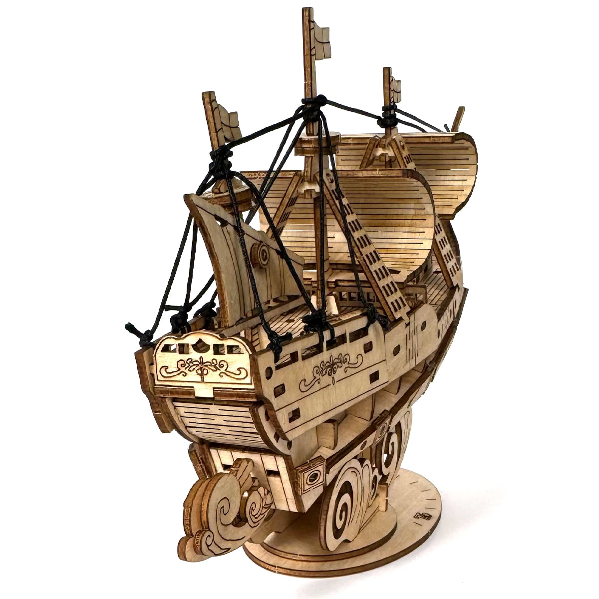 Ocean Sailboat 3D Wooden Puzzle, Scale Model, DIY Model Kit, Handcraft Gift, Home Decoration, Mechanical Toy, Birthday/Chri