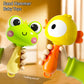 Cartoon Rattle, Newborn Sensory Grasp Toy, Chew-Safe Early Ed Handbell for Xmas & Bday Gifts