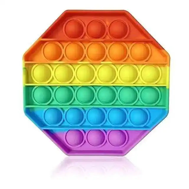 Fidget Push Bubble Silicone Sensory Stress Relief Toys ADHD Anxiety Kids Party Favors Stocking Stuffers Gifts Classroom Prizes
