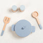 Children's Wooden Simulation Kitchen Toys, Early Education Educational Toys, Simulation Pots and Pans, Food, Role-Play Chef