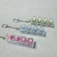 LED Keyboard Keychain Fidget Toys Crystal Clicker Sensory Toy for Stress Relief Keyboard Keychain Fidget Gadget for Adults Kids