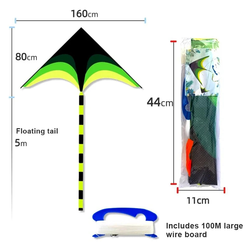 Large Delta Kite for Kids & Adults Easy to Fly Large Huge Delta Kite Come with 5m Tail Easy to Fly Kite Outdoor Toy