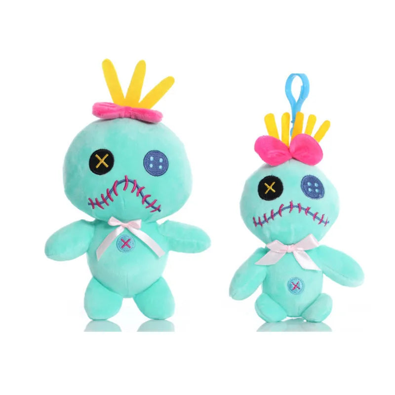 15/22cm Scrump Plush Toys Pendant Cartoon Lilo and Stitch Plush Toys Soft Stuffed Kawaii Green Doll Xmas Gift For Boys