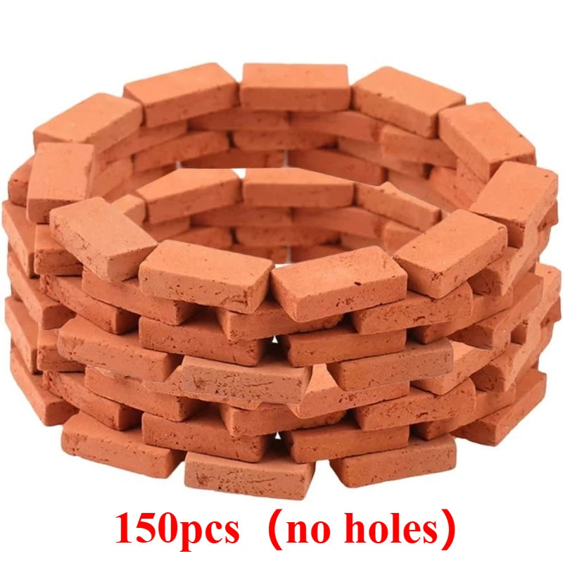 50-150pcs 1:16 Real Mini Bricks Model, Miniature Figurine Landscaping Accessories, DIY Fake Bricks Toy For Fairy Garden Building