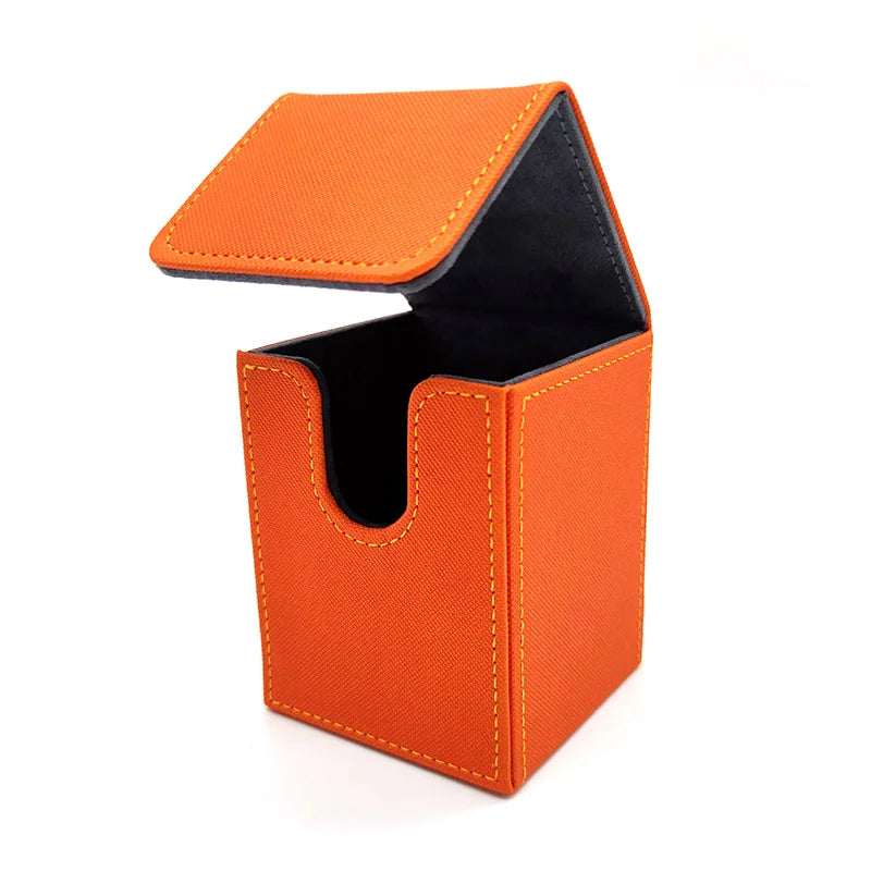 Upgraded PU Leather Trading Card Deck Box - Side-Loading Storage Case for Card Protection, Portable & Versatile