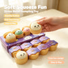Glitter Dumpling Squishy with Box Dumplings Sensory Steamer Soft TPR Dough Ball for Decompression Fidget Toy Stress Relief Gift