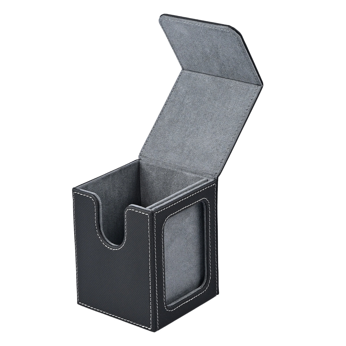 Card Deck Box with Display Window, Hold 120 + Single Sleeved Cards, Magnetic Closure, Suitable for CCG Cards, Magic Game Cards