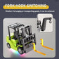 1:64 Remote Control and Alloy Truck Forklift with Trailer Worktop Mini Bluetooth RC Elevator Vehicle Children's Toy Holiday Gift