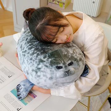 Simulation Seal Sea Lion Plush Toys Hot Sale Mom-Children Seal Doll Cozy Cotton Stuffed Throw Pillow Back Cushion Cute Gift
