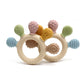 Silicone Baby Ring Teether – Multicolor Sensory Gum Relief Toy