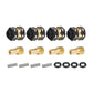 1Set Brass Hub Extenders 7mm Hex 1.0 Wheel Rims Adapter with Nuts for 1/24 RC Crawler SCX24 C10 Gladiator Bronco AX24 Upgrade